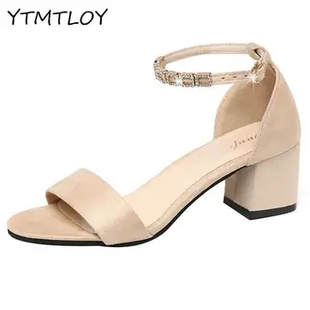 

Ankle Strap Heels Women Sandals Summer Shoes Women Open Toe Chunky High Heels Party Dress Sandals Big Size 40 Zapatos De Muje