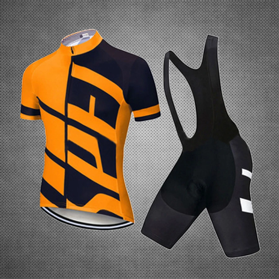 

2019 Pro Cycling Jersey set Men Women Orange MTB Racing Bike Clothes Summer Mountain Bicycle Clothing Cycling Set Cycling Wear