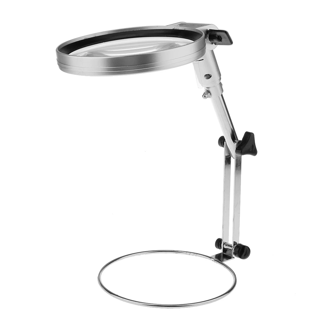 

130MM LED Watch Repair Magnifier 2X Floding Magnifying Glass Handfree
