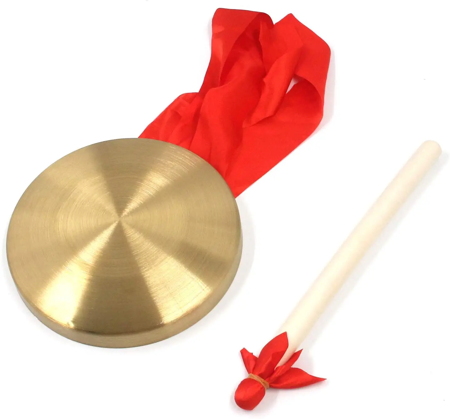Chinese Gong Instrument Diameter 15/22/32 cm Chinese Copper Gong Hand Gong Opera Percussion with Beater
