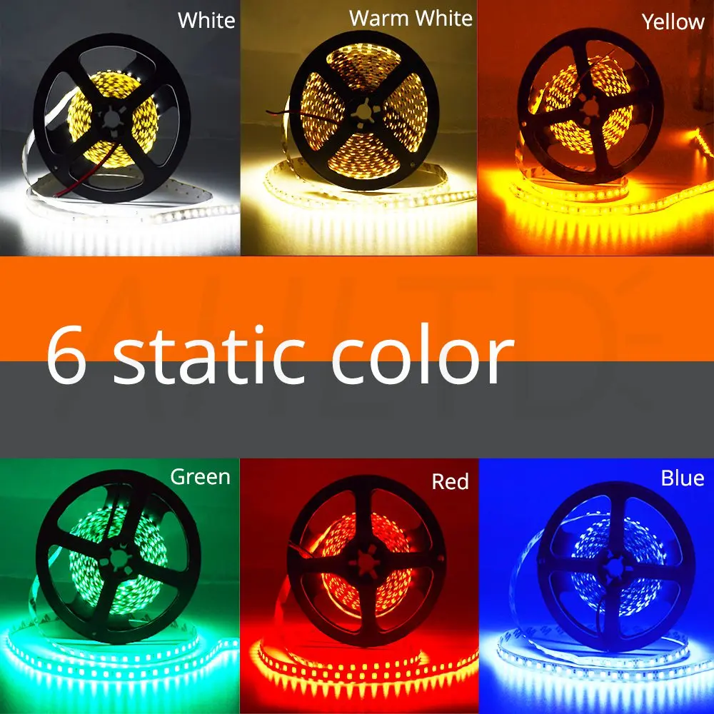 5m 2835 Led Strip Non-Waterproof Light DC 12V 120Leds/M 600Leds Flexible Lighting String Home Decoration Lamp Ribbon Tape Lamp