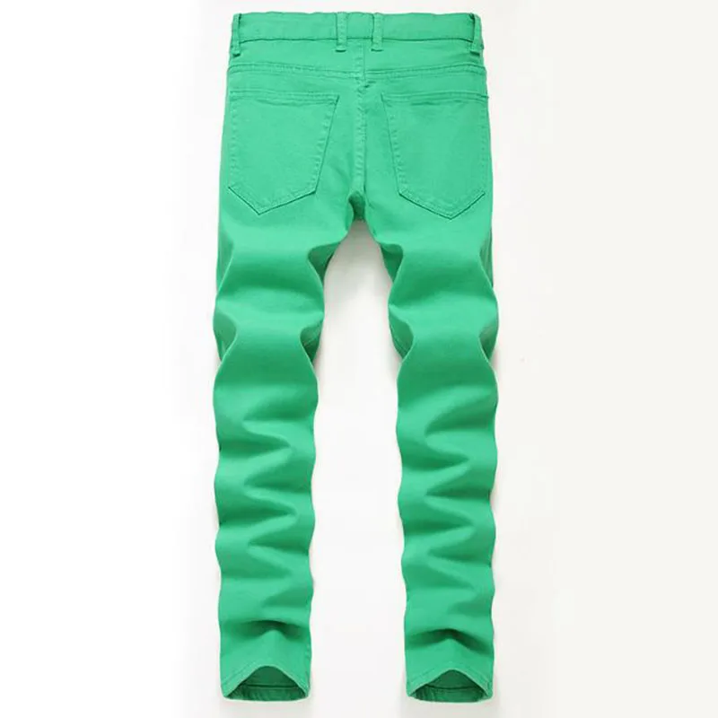 2022 Hot Sale Men Colored Jeans Autumn Fashion Mens Casual Cotton Jeans Slim Straight Male Denim Pants Plus Size 42 4