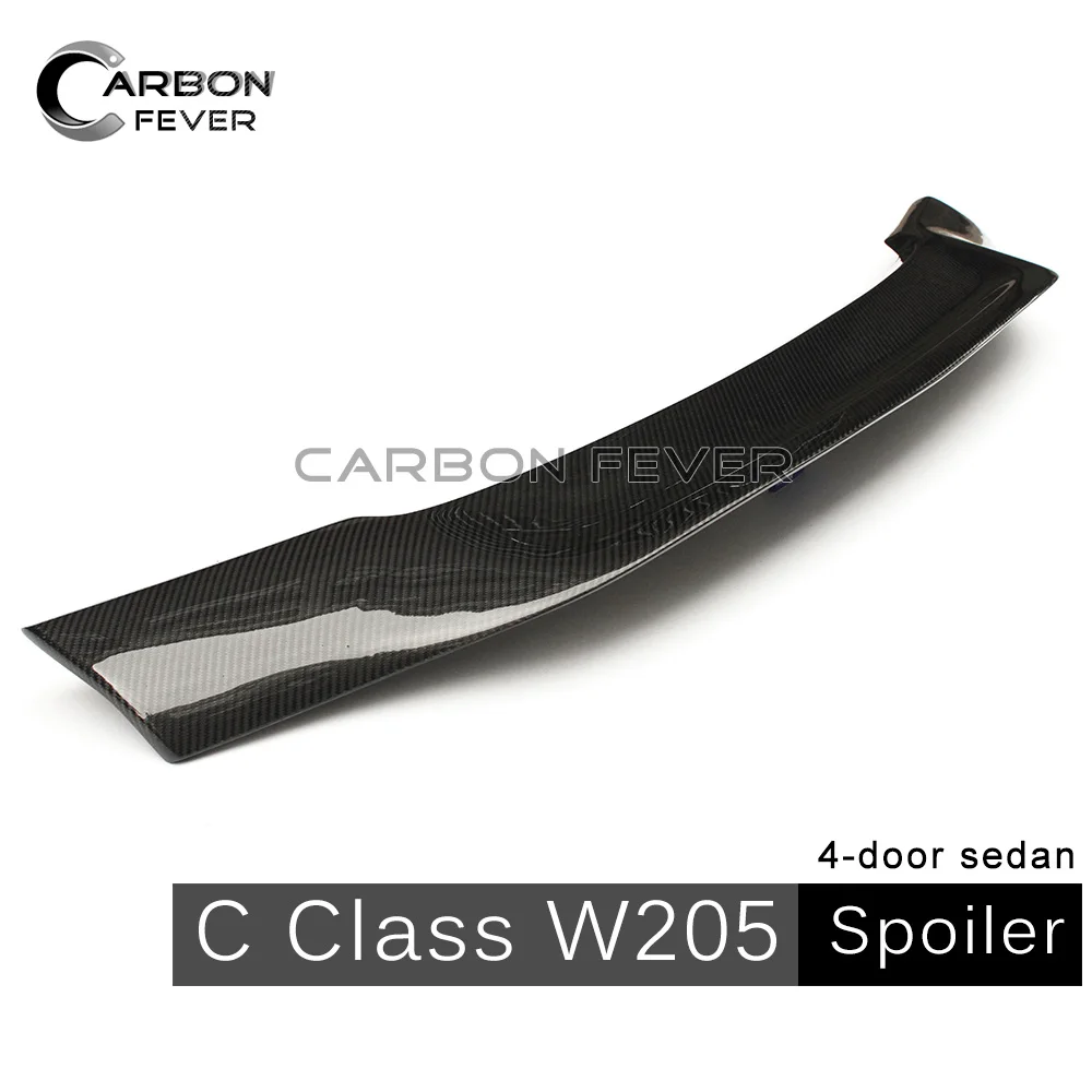 Для W205 задний спойлер из углеродного волокна крыло C Class Sedan 2015 + C180 C200 C250 C300 C450 C43