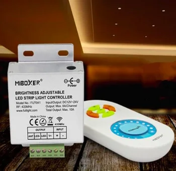 

FUT041 MiBOXER 433MHz output 10A single color LED Strip Dimmer for led single color strip light,DC12V-24V