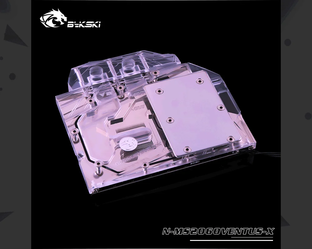 Bykski N-MS2060VENTUS-X, полное покрытие видеокарты водяного охлаждения блок, для MSI RTX2060 Ventus XS