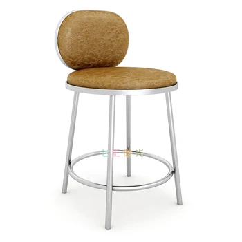 

Modern Bar Chair Back Counter Stool Special Stool For Nordic Jewelry Store Simple Front Desk Cash Register High Foot Bar Chair