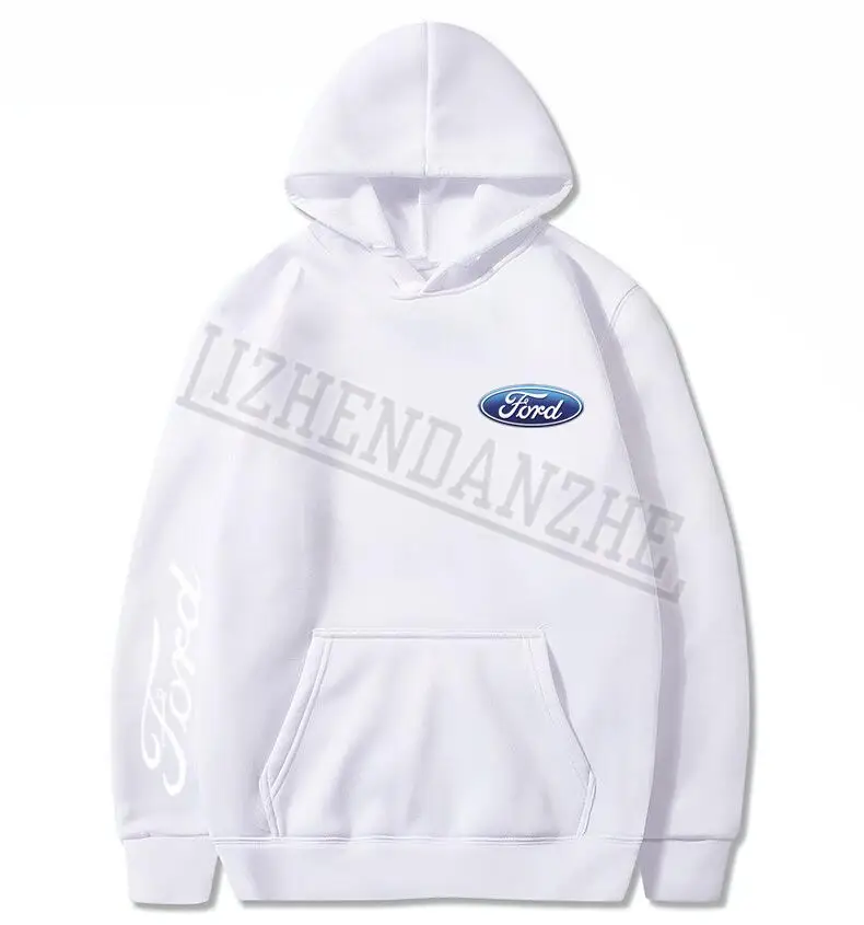 Ford car мужские толстовки модные летние брендовые толстовки черный Королевский синий брендовая одежда Автомобильная Толстовка Топы - Цвет: Белый