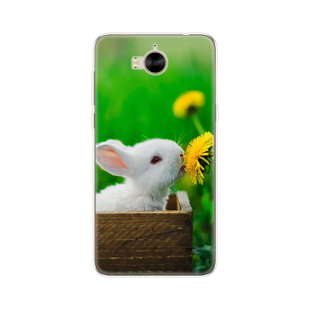 Силиконовый чехол для телефона huawei Y6 2017 / Y5 Мягкий ТПУ силиконовый etui бампер 360