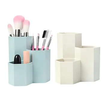 

2pcs Creative Penholder Portable Hexagonal Penholder Multi-Functional Writing Desk Bedroom Office Supplies Storage