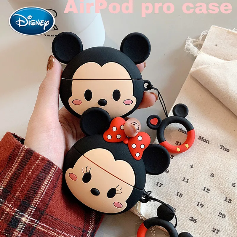 Силиконовый чехол для Apple 3 поколения с мультяшными Минни Микки AirPods pro