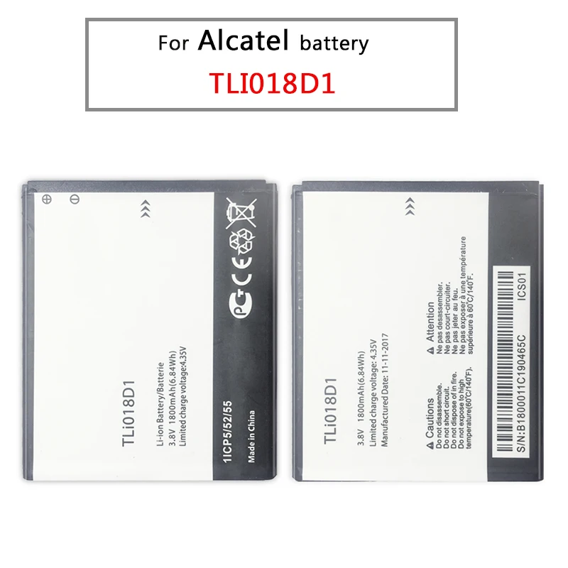 Новый аккумулятор 1800 мАч TLi018D1 для Alcatel One Touch Pop D5 Dual 5038x OT5038X 3 5015D OT 5016 5051A | Мобильные