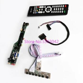 

KIT fit B156XTN02.0 B156XTN02.1 LCD panel Keypad+Remote VGA+HDMI+AV+USB 1366*768 15.6" LVDS 40-Pin Analog TV control drive board