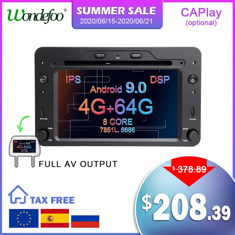 DSP 4G 64G Android 9 0 автомобильный DVD GPS для Alfa Romeo Spider 159 Brera Sportwagon Радио стерео Авто