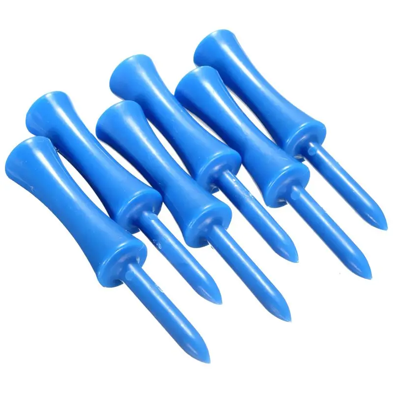 100pcs Plastic Step Down Golf Tees System Evolution Castle Tee Height 68mm Blue |