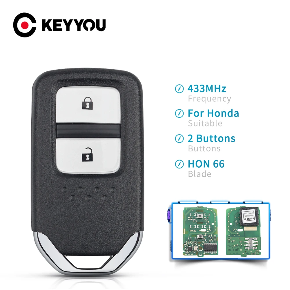 Keyyou Id47 Chip Fccid Kr5v2x 433mhz For Honda Greiz Fit City Jazz Xrv