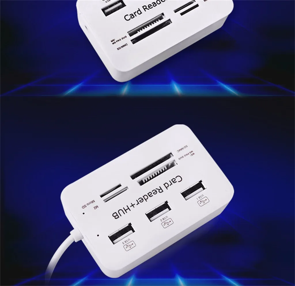 Ouhaobin usb-хаб 2,0 USB 3 порта с кардридером мини концентратор USB комбинированный все в одном для ПК Компьютерные аксессуары