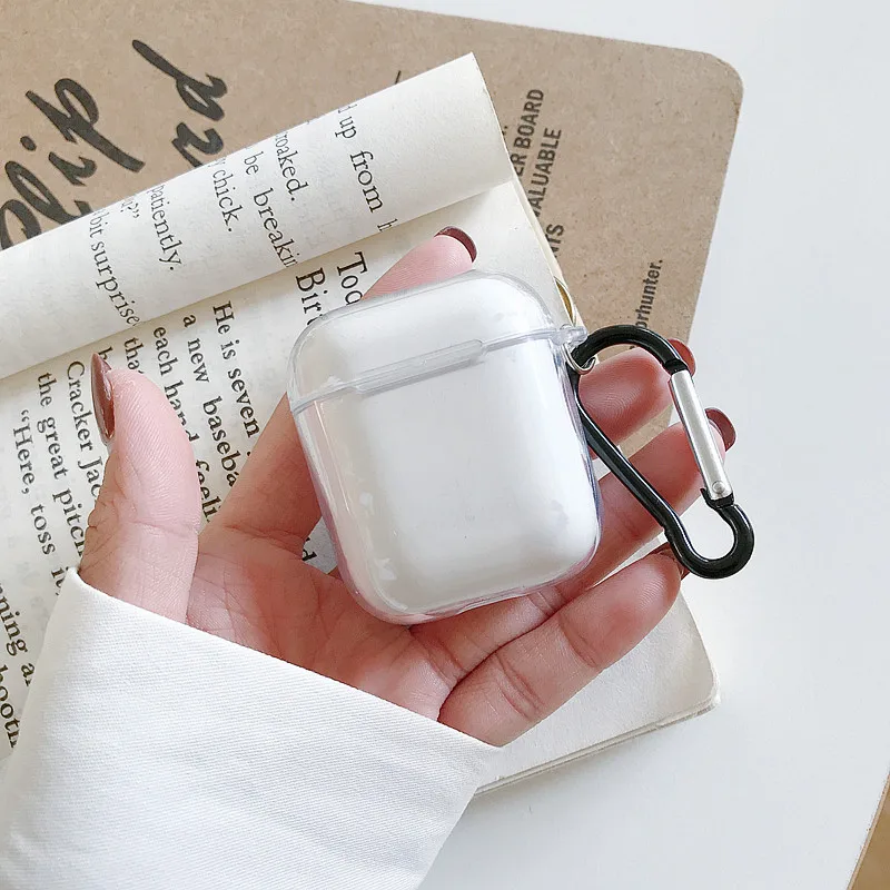 Прозрачный мягкий ПК чехол для AirPods 2 1 Air Pods прозрачный силиконовый наушников