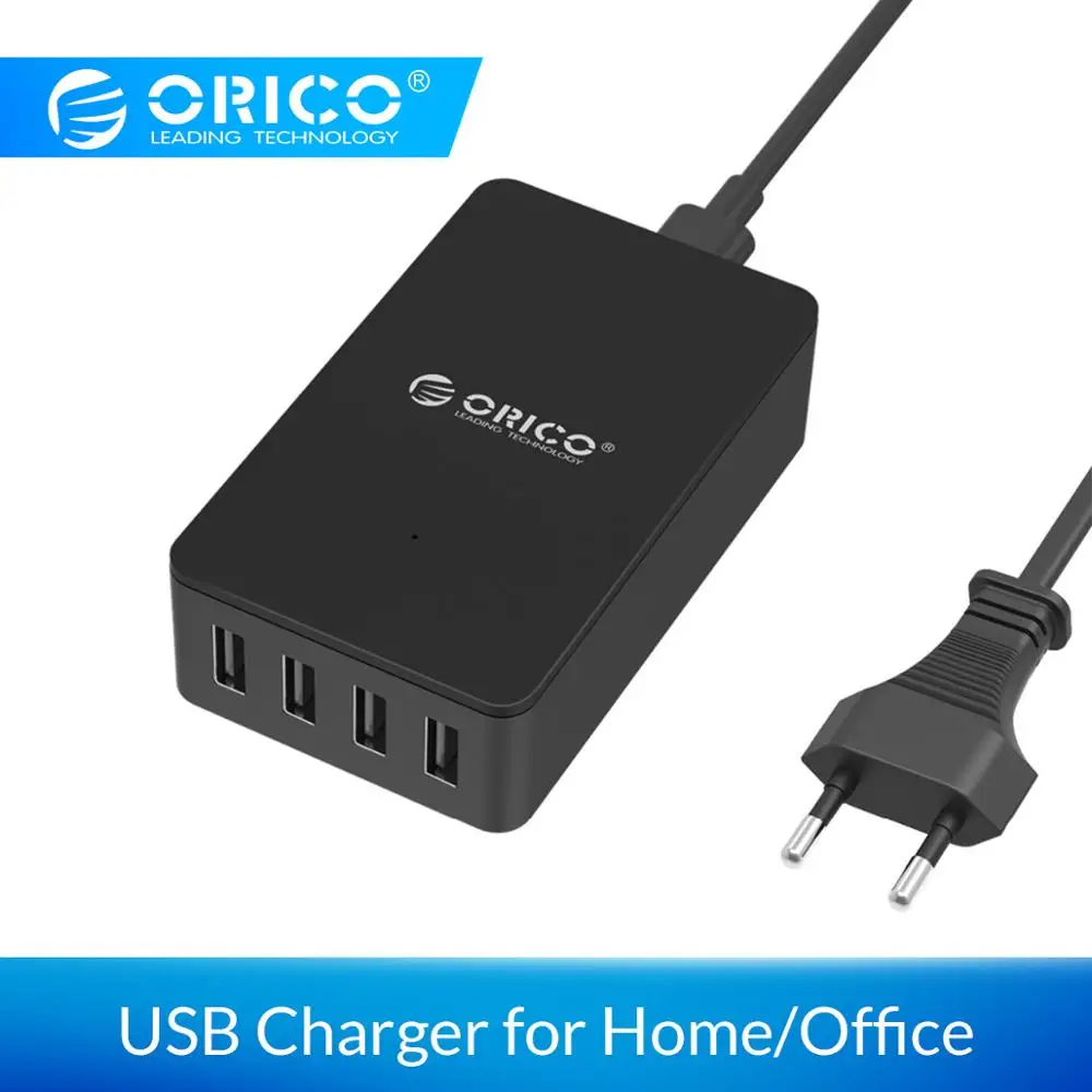 ORICO USB зарядное устройство 5V2. 4A 4 порта USB быстрое зарядное устройство адаптер портативное настенное зарядное устройство для Планшета Телефона