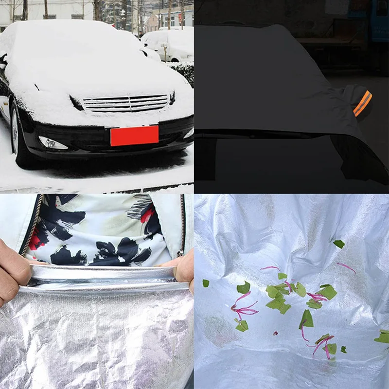 248 см x 200 см x 178 см универсальные чехлы для лобового стекла автомобиля, защита от солнца, защита от снега и УФ льда для лобового стекла, зима-лето