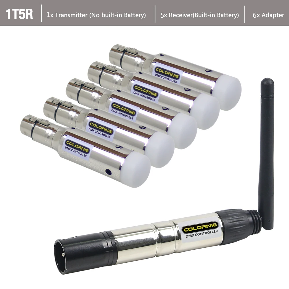 

2022 Rechargeable Receiver With Battery Inside 2.4G ISM DMX512 Wireless XLR Receiver For Stage Light