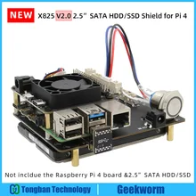 Плата расширения Raspberry Pi 4 Model B, 2,5 дюйма, SATA HDD/SSD, X825 USB3.1, модуль мобильного жесткого диска для Raspberry Pi 4B Плата расширения Raspberry Pi 4 Model B, 2,5 дюйма, SATA HDD/SSD, X825 USB3.1, модуль мобильного жесткого диска для Raspberry Pi 4B