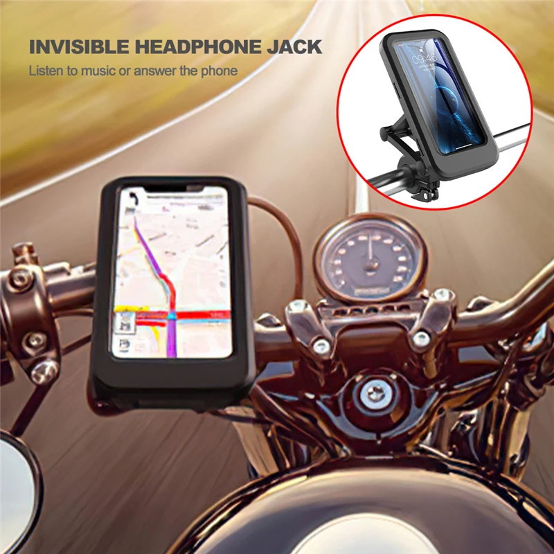 wall phone holder Adjustable Waterproof Bicycle Phone Holder Universal Bike Motorcycle Handlebar Magnet Case Cell Phone Support Mount Bracket Bag phone holder for desk