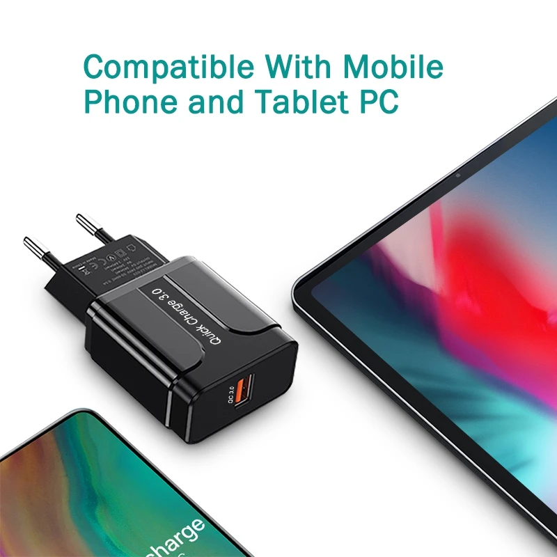 OREY Quick Charge 3,0 18 Вт USB зарядное устройство для iPhone X Xr быстрое зарядное устройство адаптер для samsung S10 Plus QC 3,0 зарядное устройство для телефона