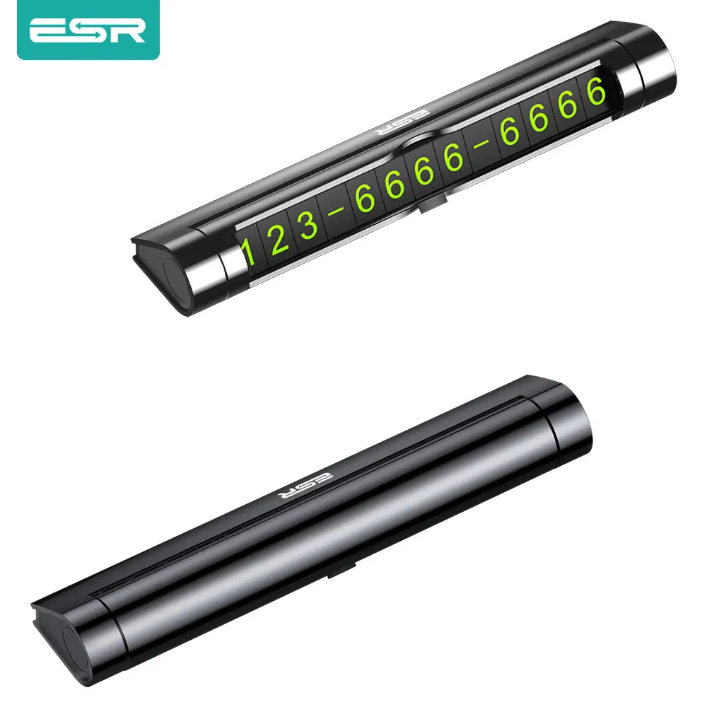 

ESR Car Styling Car Temporary Parking Card Phone Number Card Plate Park Stop In Car-styling Tel Number Plate Accessories 12-set
