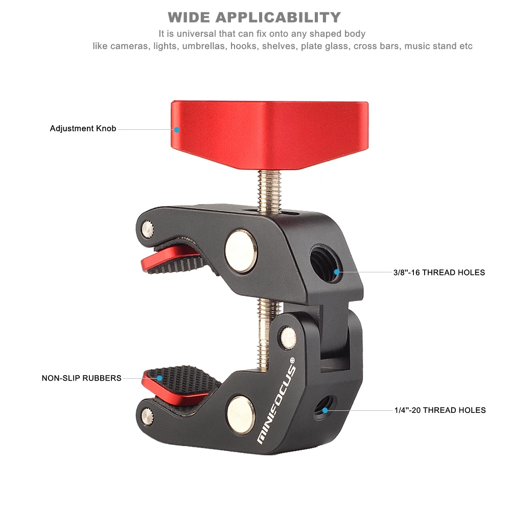 Braço de Fricção Clipe para Câmera Equipamento para Lcd Mágico com Braço de 11 Alicate Articulado Super Braçadeiras Ajustáveis Dslr Monitor - Luzes Led '' - Image 6