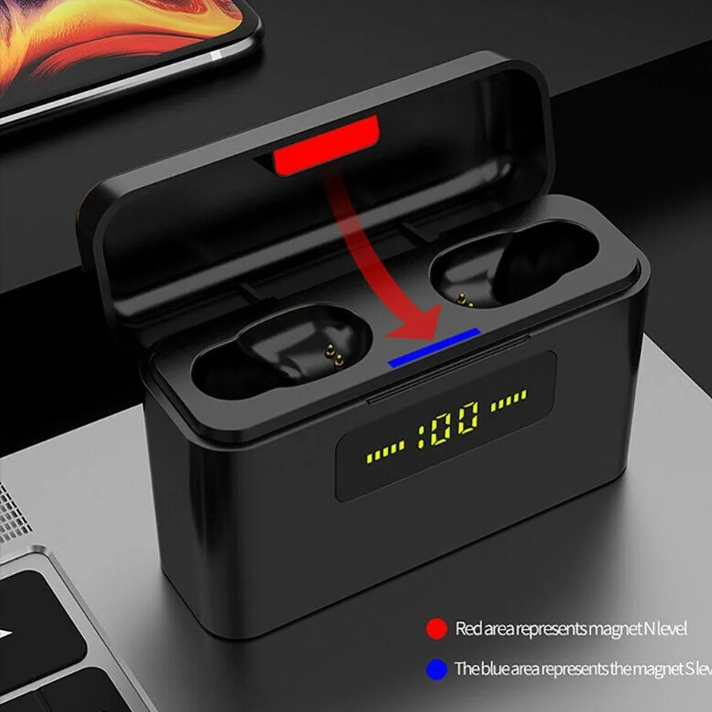 X9s TWS Bluetooth наушники 9D светодиодный стерео беспроводные наушники мини-гарнитура водонепроницаемые наушники с микрофоном для смартфонов Xiaomi