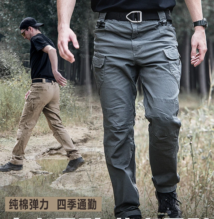 Mannen Combat Broek Stad Tactische Cargo Broek Broek Casual Multi Pockets Stretch Outdoor Wandelen Broek