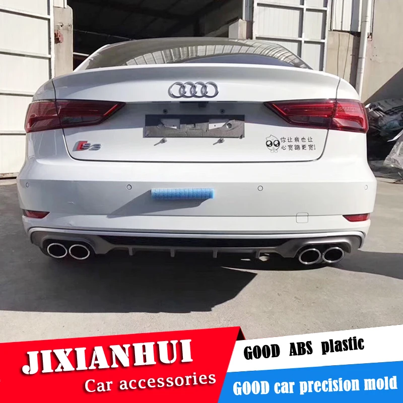 Для Audi A3 S3 обвес спойлер- для Audi A3 RS3 ABS задний спойлер передний бампер диффузор защитные бамперы