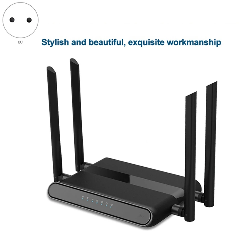 WiFi Router Repeater 300Mbps with Sim Card Slot and 4 5Dbi Antennas 4G ITE Modem Router WE5926-EU Plug
