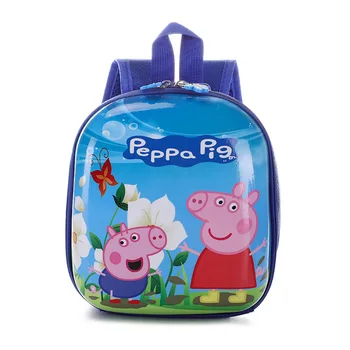 

Peppa Pig Backpack Cartoon Character Action Figure Backpack Kawaii Backpack Cute Bag Kindergarten for Children Birthday Gifts