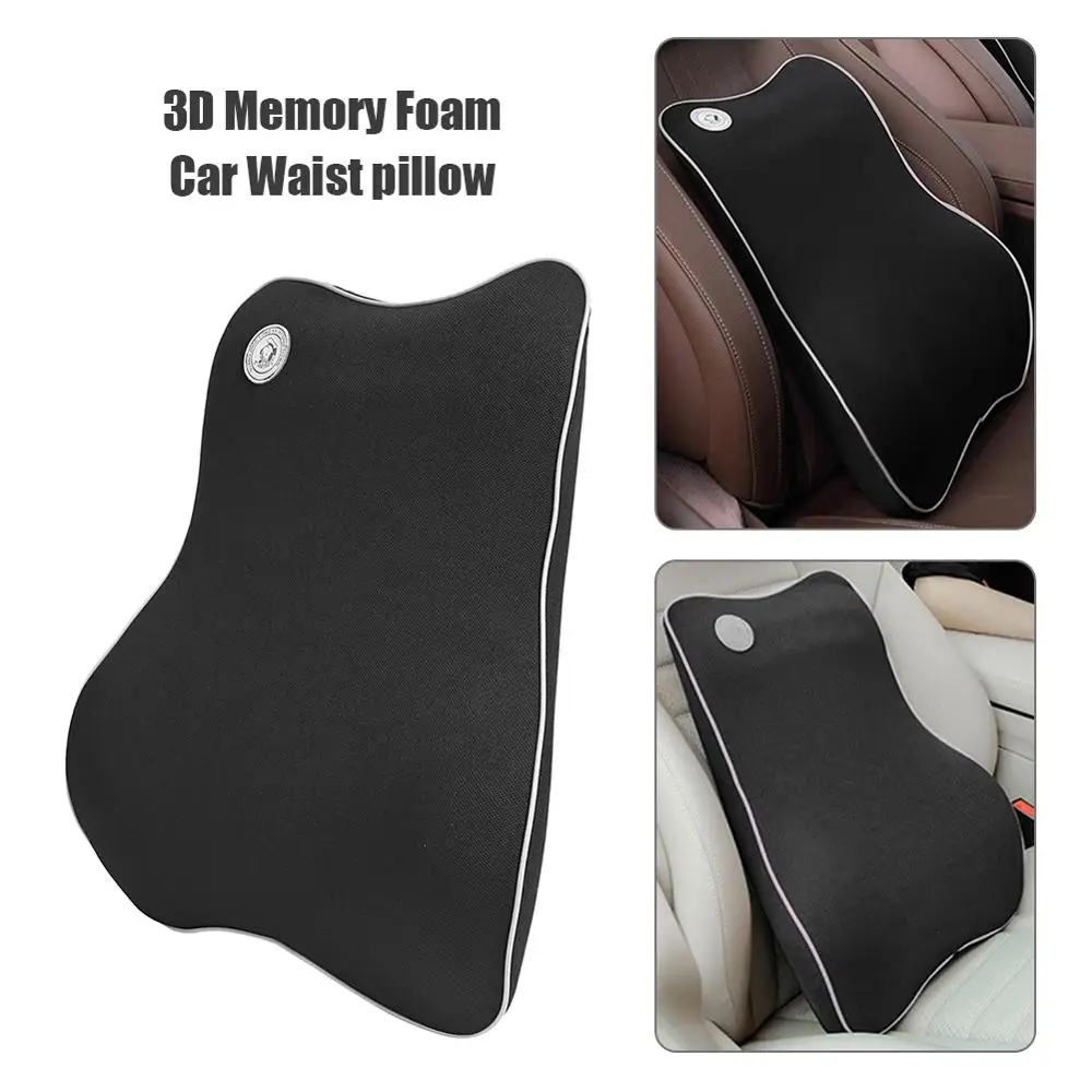 Автомобильная опоры сидений задняя Массажная подушка для поясницы подголовник подушка для шеи пена памяти длинная боль в спине расслабляющий массаж