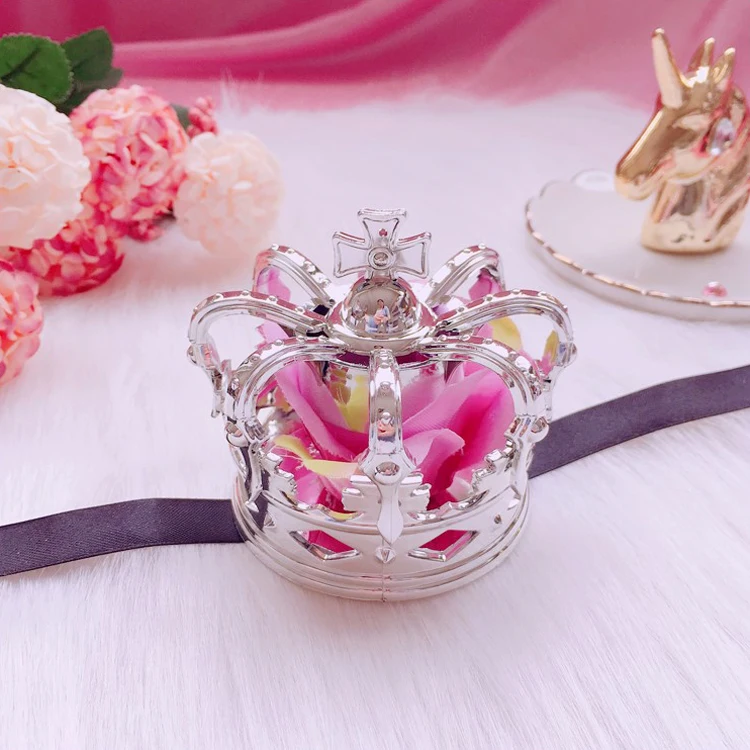 Волосы "Лолита" украшение Корона Великолепная Роза Корона повязка для волос головной убор Золотая заколка для волос в форме короны COS Корона головной убор - Цвет: Silver crown