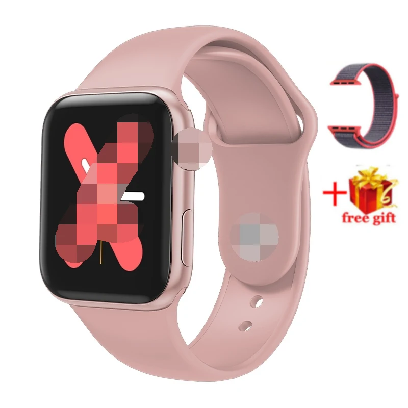 W58 Rose case Strap W58 Bluetooth Смарт-часы для мужчин и женщин для Apple Iphone Xiaomi Android Phone Smartwatch PK Apple Watch GT88 DZ09 Iwo 11 8 plus 9 10 - Цвет: W58 Rose case Strap