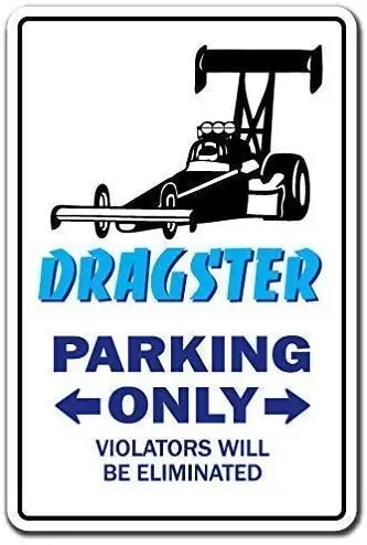 

Bit LINA Dragster Parking Only Retro Tin Signs Metal Vintage Signs Auto Motorcycle Gasoline Garage Home Wall Decoration Metal