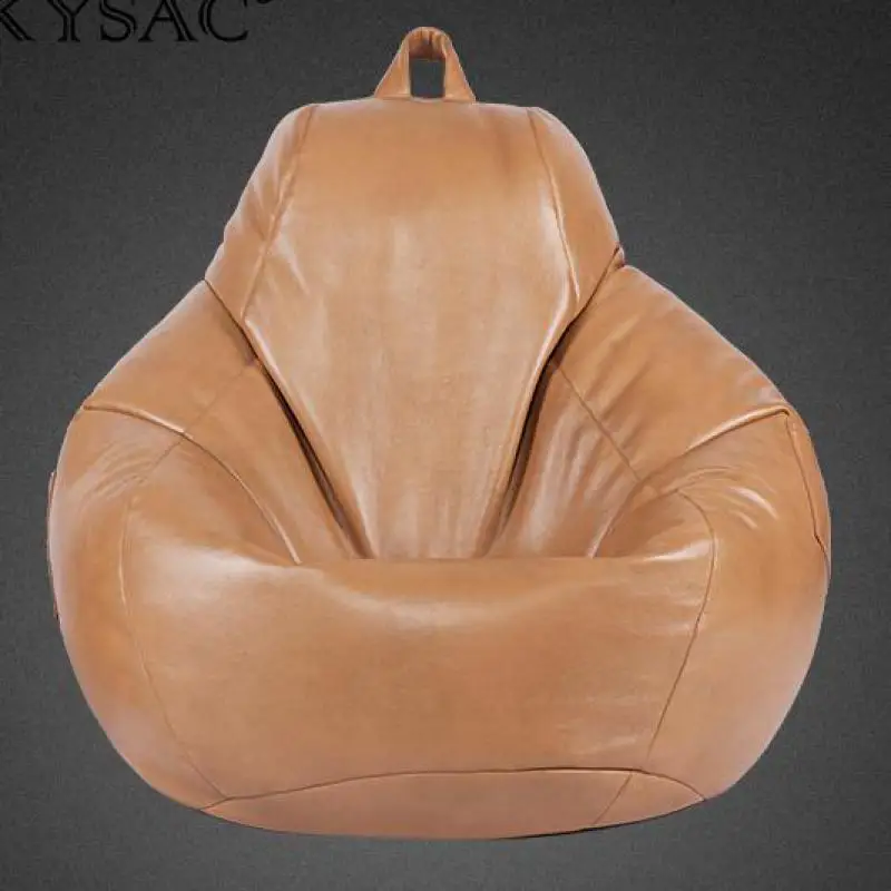 Диван для отдыха кожаный мешочек односпальное кресло с откидывающейся спинкой