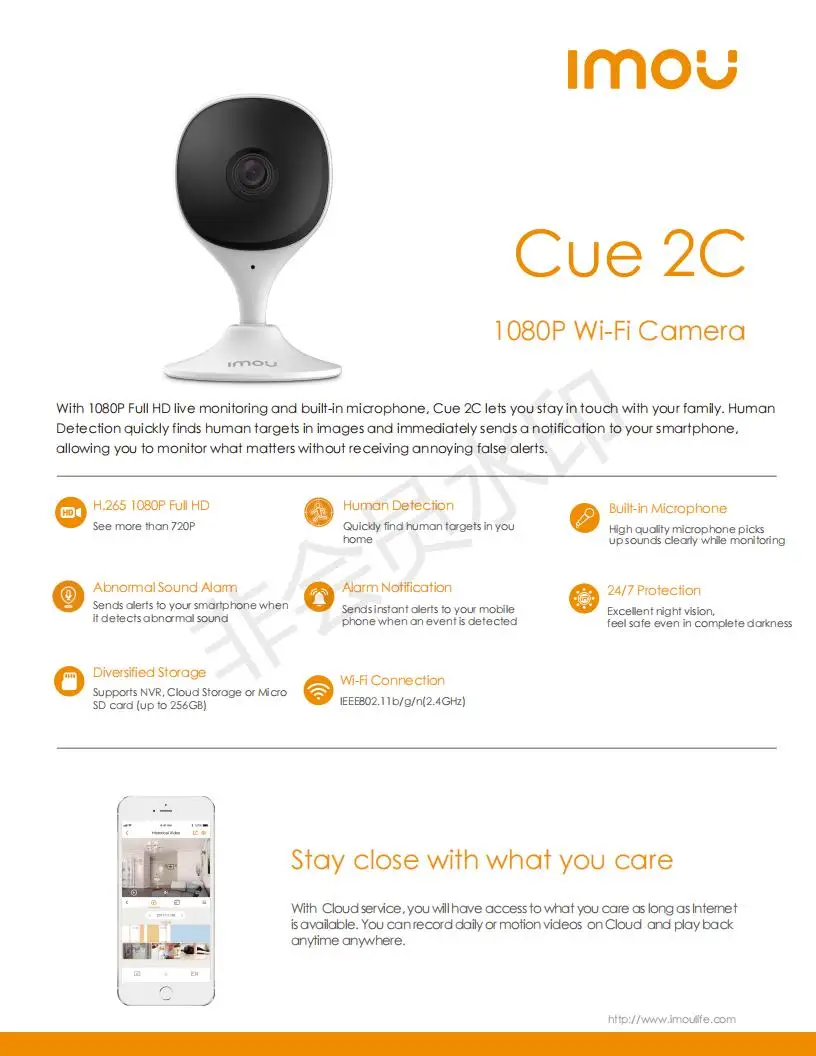 Dahua Imou Cue 2c 1080P IP Wifi Camera Baby Monitor Camera Human Detection H265 Compact Smart Night Vision Camera Indoor