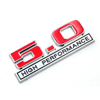 

10pcs 3D Metal car Sticker 5.0 HIGH PERFORMANCE Logo labeling Car sticker Tail label front trim hood grille emblem rear trunk