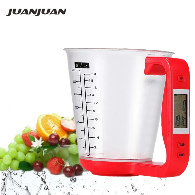 

1kg Digital Measuring Cups Scale with LCD Display Temperature Kitchen Food Volume Weight Beaker Electronic Tool Scale 40% off