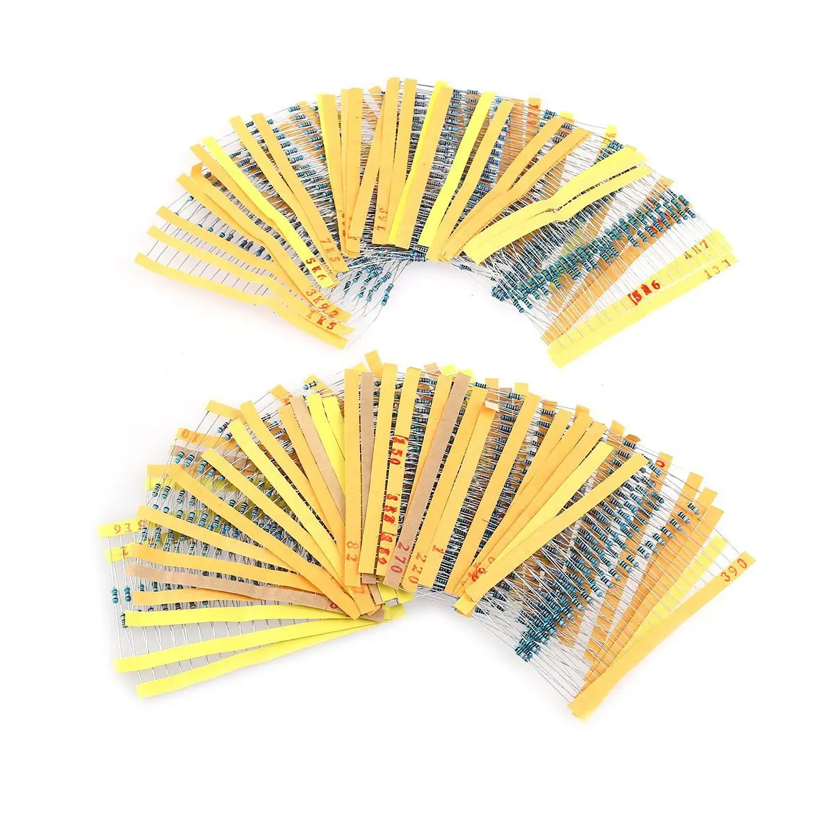 

300 Pcs 1/4W Five Color Ring Resistor Metal Film Resistor Pack 30 1% Precision Each Resistance 10 PCs