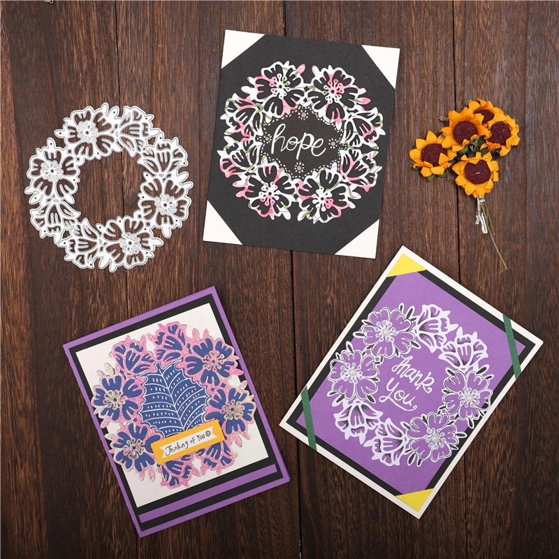 

Eastshape Lace Flower Frame Metal Cutting Dies Wreath Stencils New for DIY Scrapbooking Album Decorative Embossing Crafts Dies