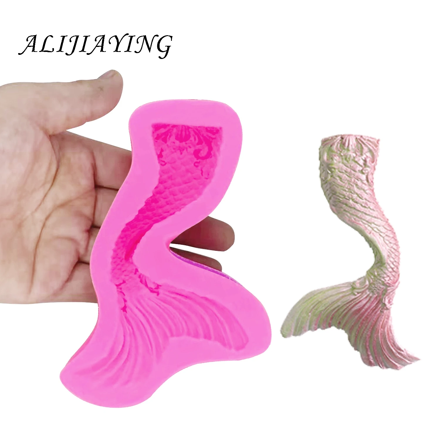 DIY Mermaid fishtail Fondant Sugarcraft Silicone Mould Cake Decoration Tools Baking chocolate Polymer Clay Resin Mold D1409