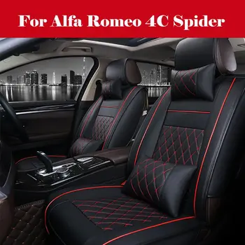 

Luxury PU Leather Auto Car Seat Covers 5 Seats car seat cover accessories covers for vehicle seat For Alfa Romeo 4C Spider