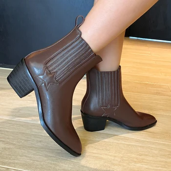 

Women ankle boots natural leather shoes Star Chelsea boots outdoor boots online celebrity designer brand luxury women shoes