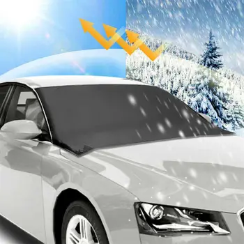 

New Arrival High Quality Black 6 Magnets Car Windshield Sunshade Front Window Cover Universal Snow Cover