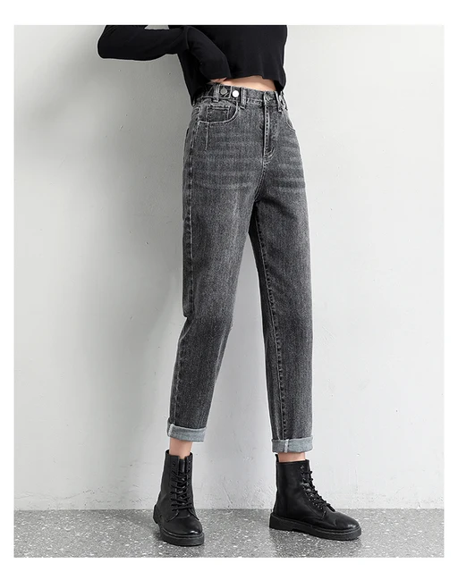 Loose Vintage Blue Jeans Woman 