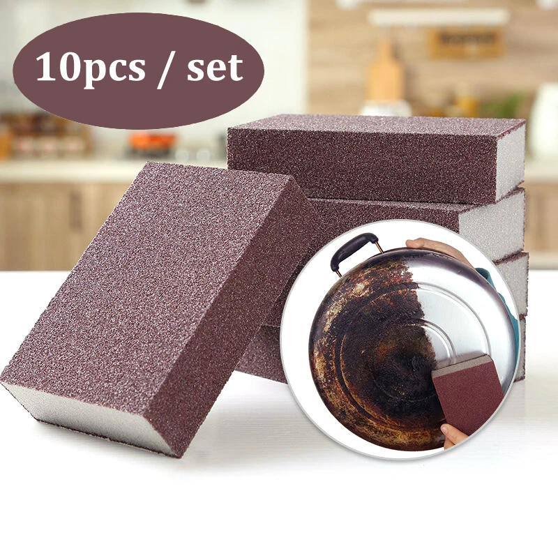 10PcsMagicSpongeEraserCarborundumRemovingRustCleaningBrushDescalingCleanRubfor